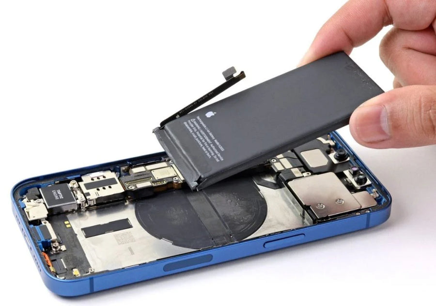 Phone battery replacement in progress