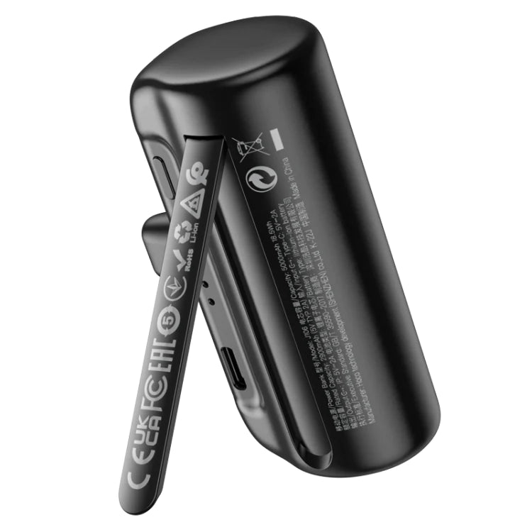 Hoco J106 Mini Pocket Power Bank with folding stand 5000mAh For Type