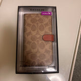 Coach Signature C Tan Wallet Case for iPhone 13/14