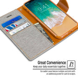 Goospery Canvas Diary Grey for Samsung Galaxy S8+