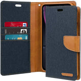 Goospery Orange Canvas Diary Folio case for iPhone X/XS