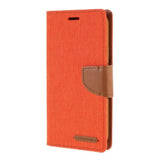 Goospery Orange Canvas Diary Folio case for iPhone X/XS