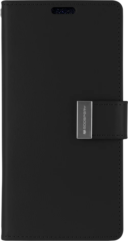 Goospery Rich Black Diary Wallet case for iPhone 17 Pro Max