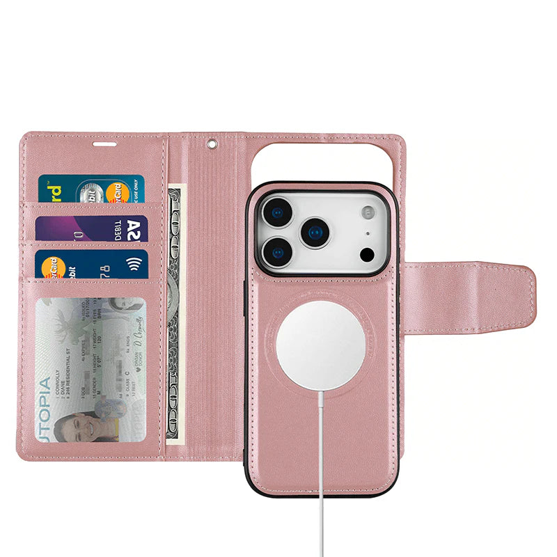 Hanman Rose Gold Executive 2-Piece Wallet for iPhone 17 Air