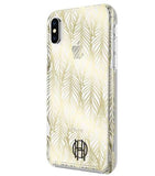 House of Harlow 1960 Leaf Print Clear Gold Case for iPhone X/XS