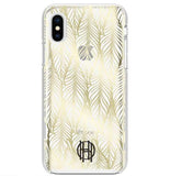 House of Harlow 1960 Leaf Print Clear Gold Case for iPhone X/XS