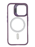Boomtique Clear Purple Magsafe Case for iPhone 16