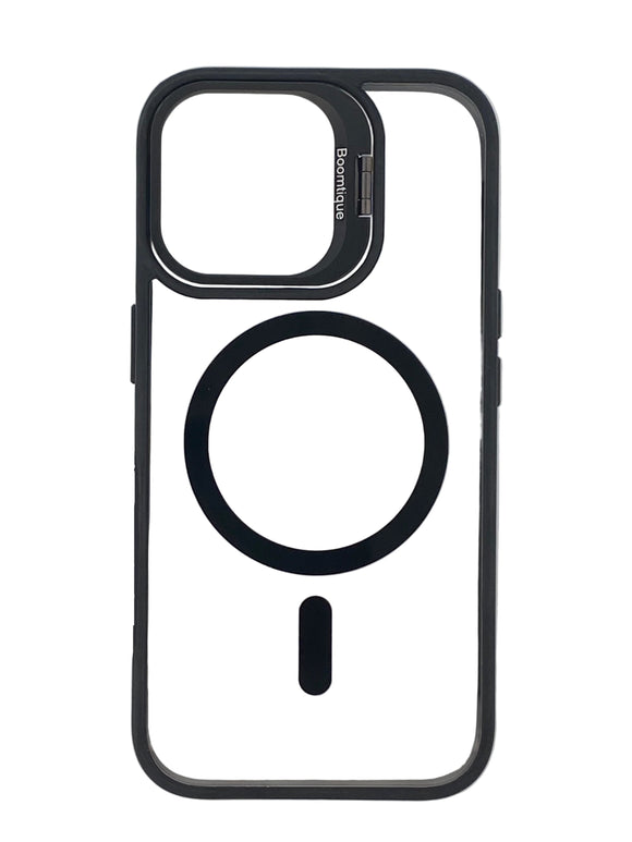 Boomtique Clear Black Magsafe Case for iPhone 16