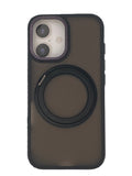 Boomtique Black MagFold Ring Case for iPhone 16