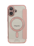 Boomtique Clear Rose Gold Magsafe Wallet Case for iPhone 16