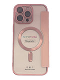 Boomtique Clear Rose Gold Magsafe Wallet Case for iPhone 16 Pro Max