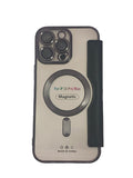 Boomtique Clear Black Magsafe Wallet Case for iPhone 16 Pro Max