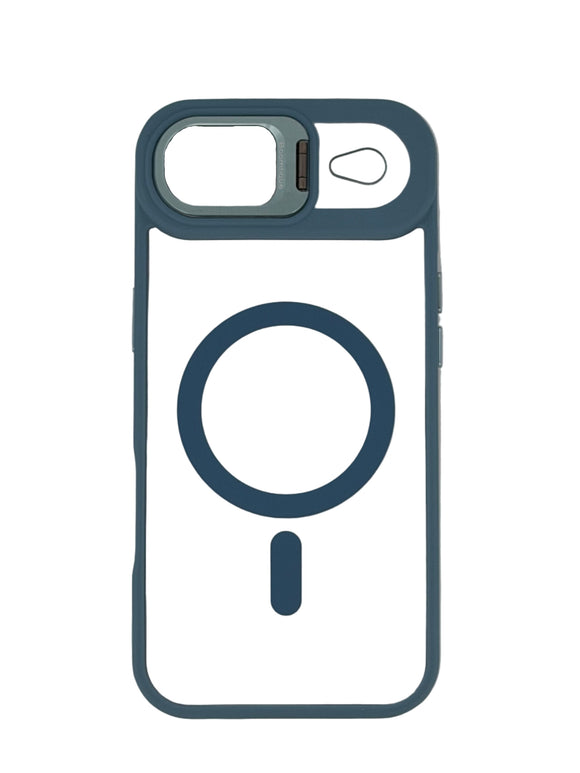 Boomtique Clear Blue Magsafe Kickstand Case for iPhone 17 Air