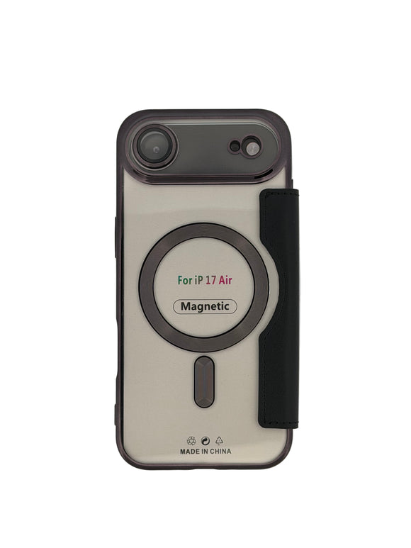 Boomtique Clear Black Magsafe Wallet Case for iPhone 17 Air