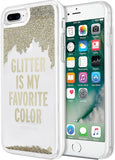 Kate Spade New York Glitter Is My Favorite Color Clear Liquid Glitter Case for iPhone 7+/8+