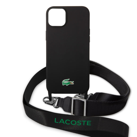 Lacoste Phone Case with Strap Blue for iPhone 14 Pro Max