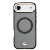 Lacoste Frosted Finish Transparent Black with Gold Edge Case for iPhone 17 Air - MagSafe Compatible