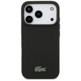 Lacoste Petit Piqué Black Case for iPhone 17 Pro - MagSafe Compatible