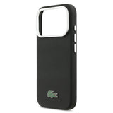 Lacoste Petit Piqué Black with Silver Rim Case for iPhone 17 Pro / 18 Pro - MagSafe Compatible
