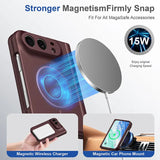 MaxGuard Burgundy Magsafe Fold Case for iPhone Duo