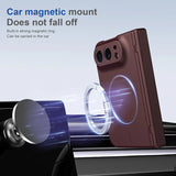 MaxGuard Burgundy Magsafe Fold Case for iPhone Duo