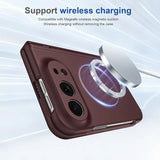 MaxGuard Burgundy Magsafe Fold Case for iPhone Duo