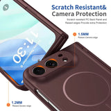 MaxGuard Burgundy Magsafe Fold Case for iPhone Duo
