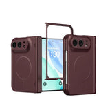 MaxGuard Burgundy Magsafe Fold Case for iPhone Duo