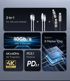 Mcdodo 2-in-1 USB 3.1 Gen2 Type C to Type C and Lightning Cable