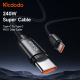 Mcdodo 240W Type-C to Type-C Data Cable 2m