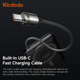 Mcdodo Magnetic Power Bank with Built-in Cable, Stand, and 2 Magnetic Zones
