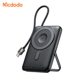Mcdodo Magnetic Power Bank with Built-in Cable, Stand, and 2 Magnetic Zones
