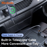 Mcdodo Magnetic Wireless Car Charger for iPhone with Built-in Retractable Cable