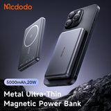 Mcdodo Ultra-Slim Magnetic Wireless Power Bank - 20W 5000mAh