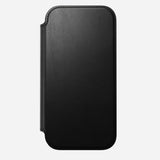 NOMAD Black Modern Leather Folio Case for iPhone 17