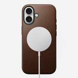 NOMAD Brown Modern Leather Case for iPhone 17