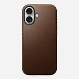 NOMAD Brown Modern Leather Case for iPhone 17
