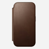 NOMAD Brown Modern Leather Folio Case for iPhone 17 Pro Max