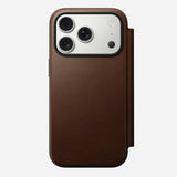 NOMAD Brown Modern Leather Folio Case for iPhone 17 Pro Max