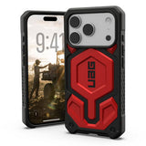 UAG Monarch Pro Crimson Red Vegan Faux Leather Case iPhone 17 Pro