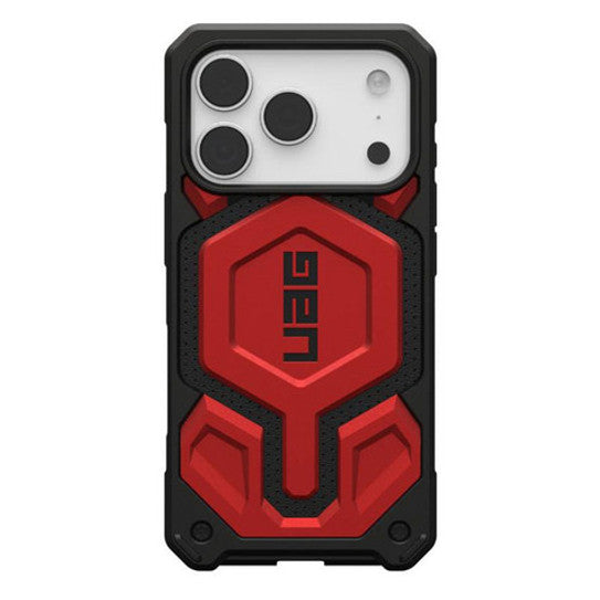 UAG Monarch Pro Crimson Red Vegan Faux Leather Case iPhone 17 Pro