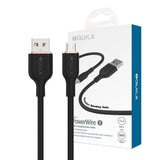 iQuick USB-A to Micro USB PowerWire Charging Data Cable 1m