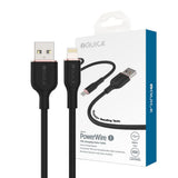 iQuick USB-A to Lightning PowerWire Charging Data Cable 3m