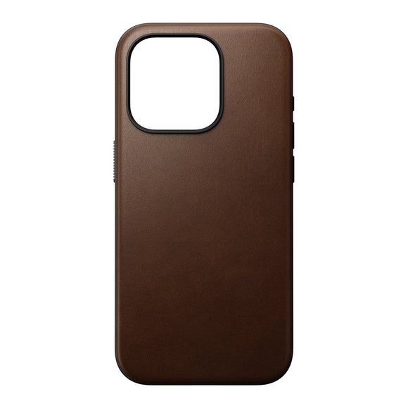 Nomad Modern Leather Case for iPhone 15 Pro - Brown