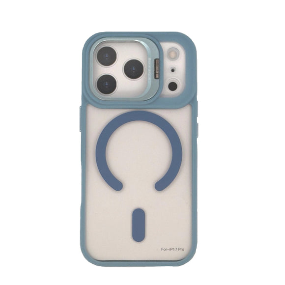 Boomtique Clear Blue Magsafe Kickstand Case for iPhone 17 Pro