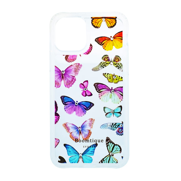 Boomtique Diamond Butterfly Case for iPhone 11 (Rainbow)
