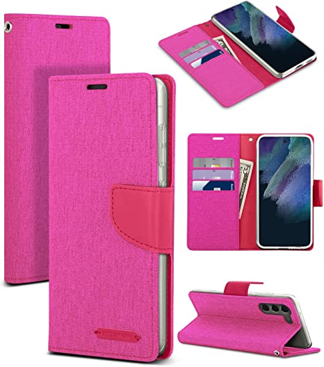 Goospery Wallet Case Pink for Galaxy S22