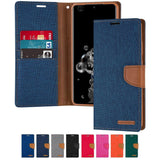 Goospery Wallet Case Blue for Galaxy S22 Ultra