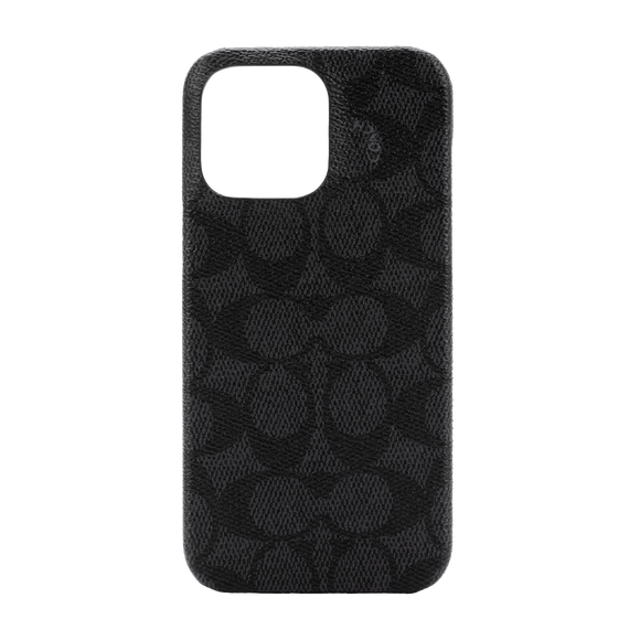 Coach Signature C Black Slim Wrap Case for iPhone 14 Pro Max