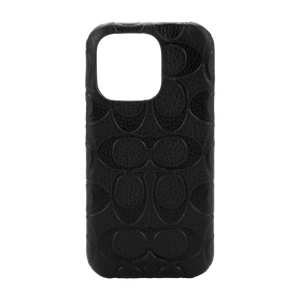Coach Signature C Black Leather Slim Wrap Case for iPhone 14 Pro Coach Signature C Black Leather Slim Wrap Case for iPhone 14 Pro